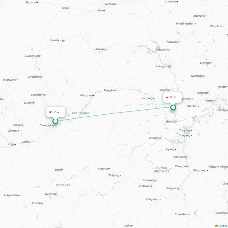 CKG - SHS route map
