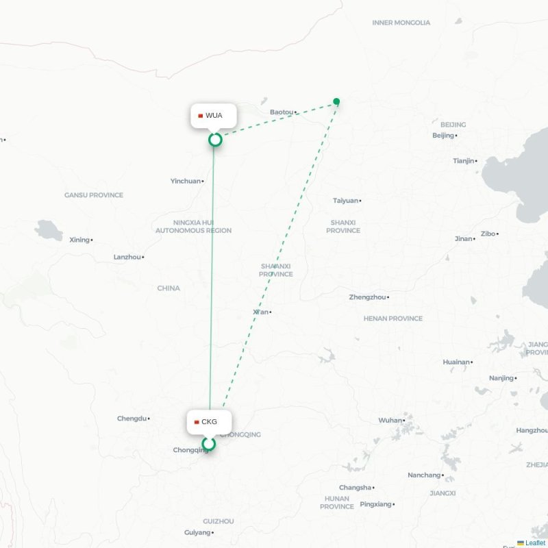CKG - WUA route map