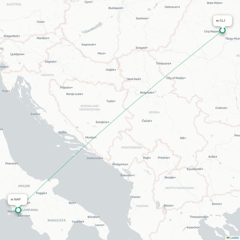 CLJ - NAP route map