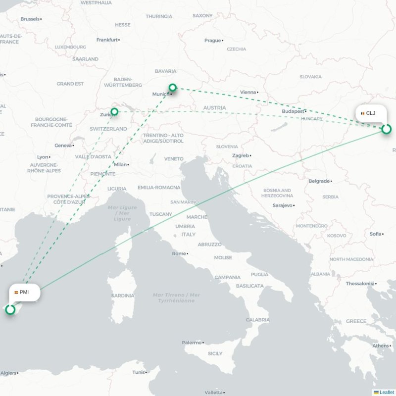 CLJ - PMI route map