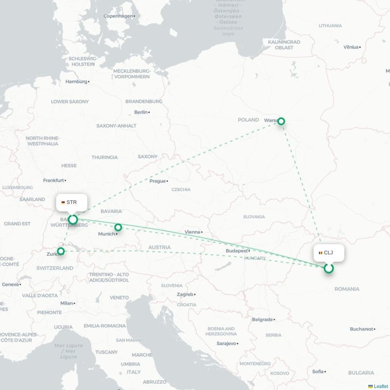 CLJ - STR route map