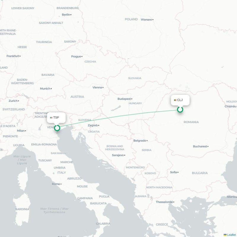 CLJ - TSF route map