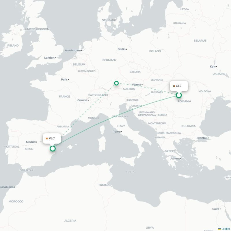 CLJ - VLC route map