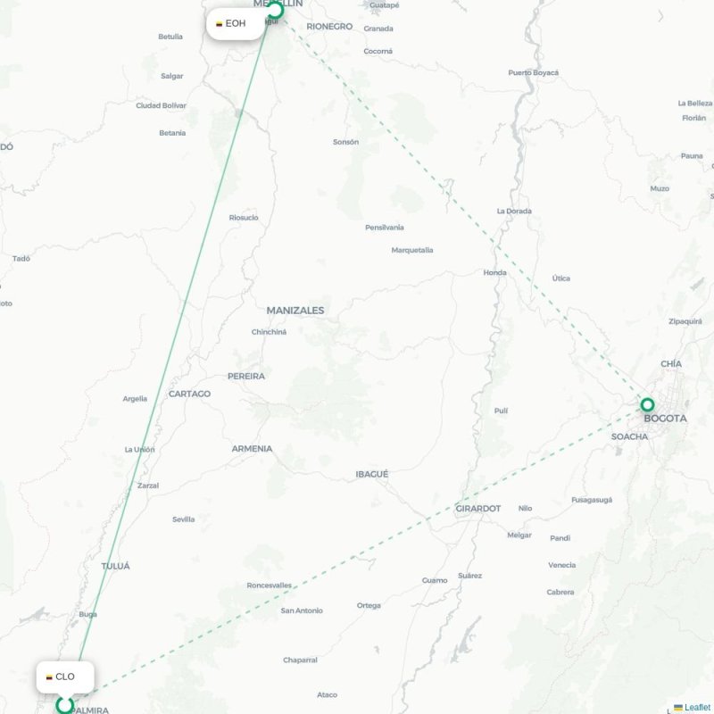 CLO - EOH route map