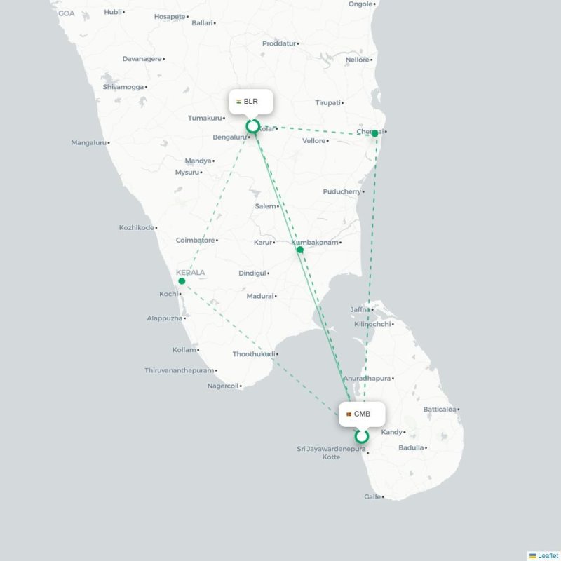 CMB - BLR route map