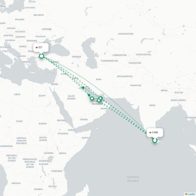 CMB - IST route map
