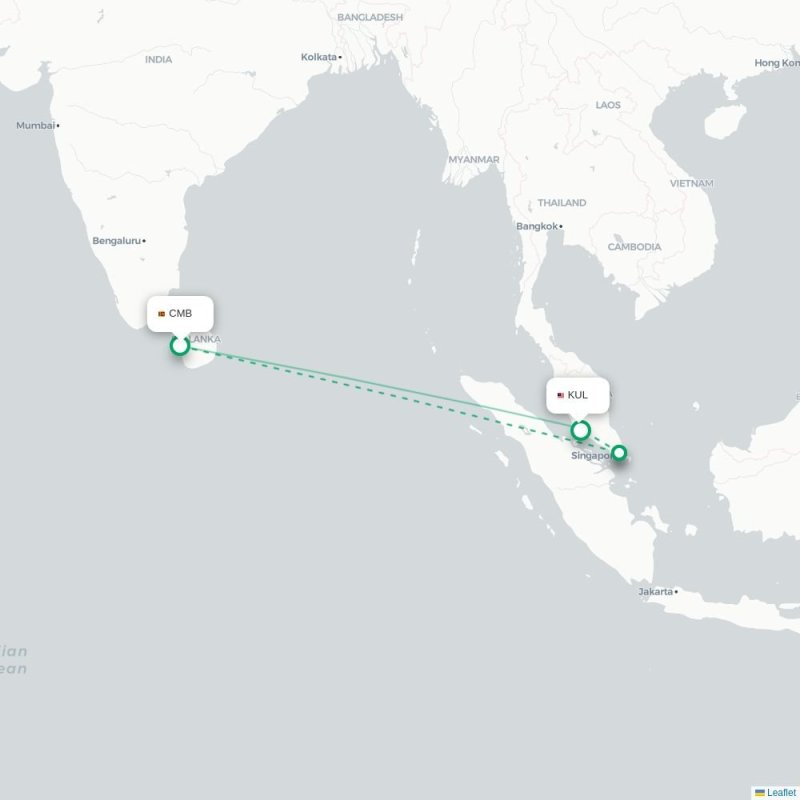 CMB - KUL route map