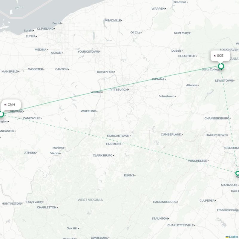 CMH - SCE route map