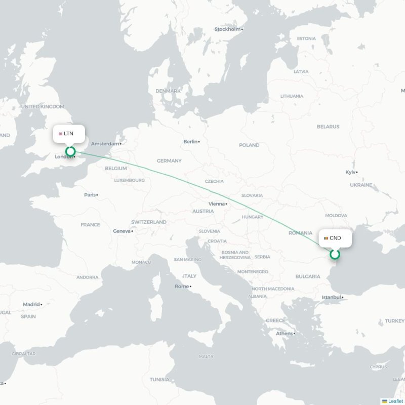 CND - LTN route map