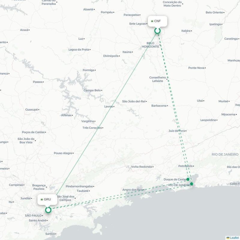 CNF - GRU route map