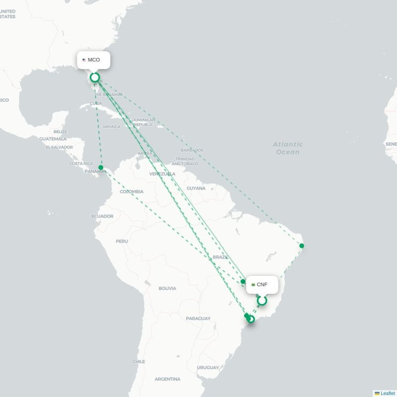 CNF - MCO route map