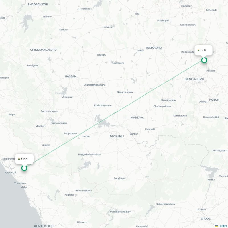 CNN - BLR route map