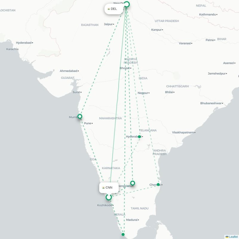 CNN - DEL route map