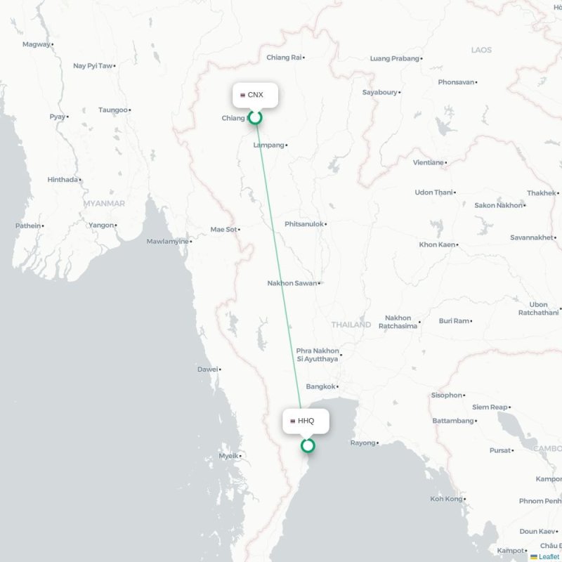 CNX - HHQ route map