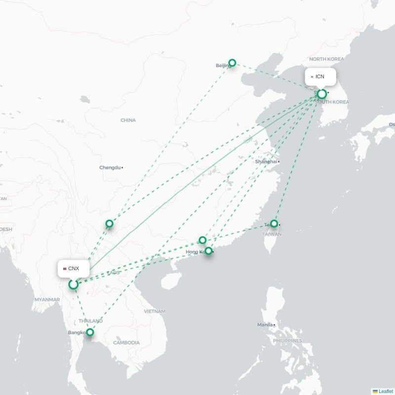 CNX - ICN route map