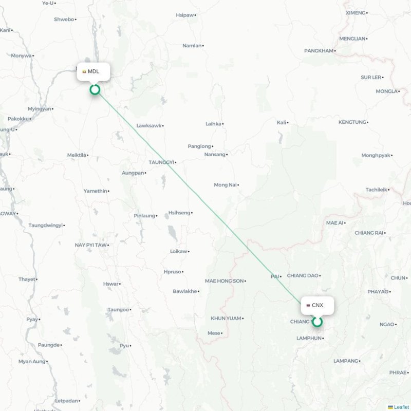 CNX - MDL route map