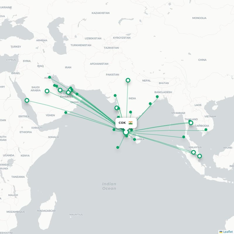 Route map Kochi  COK 