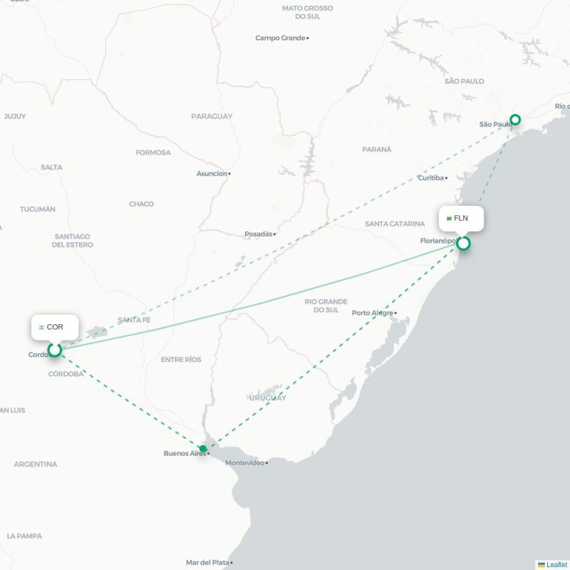 COR - FLN route map