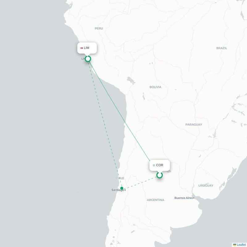 COR - LIM route map