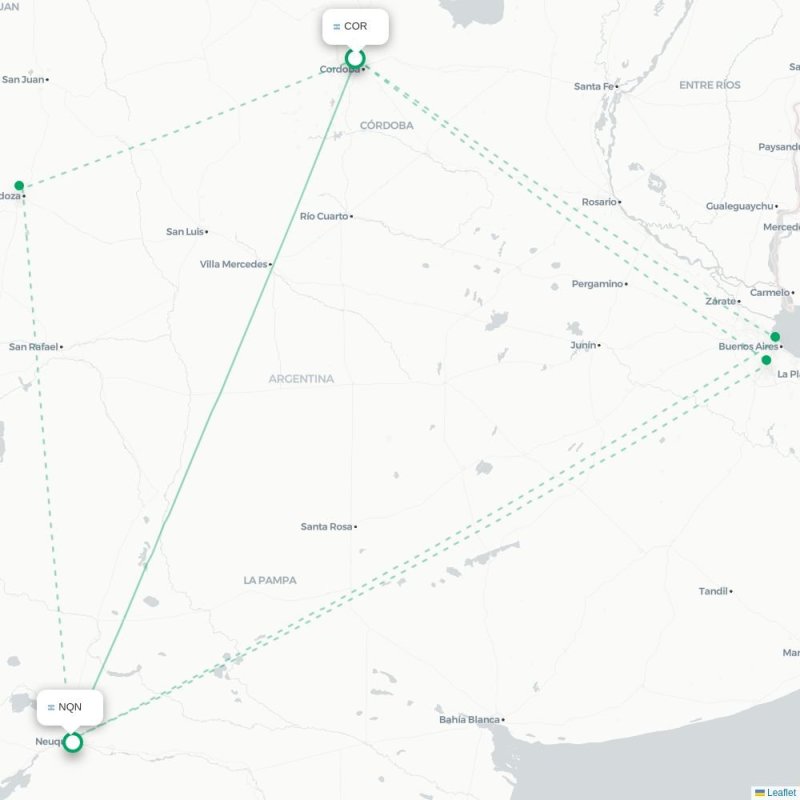 COR - NQN route map