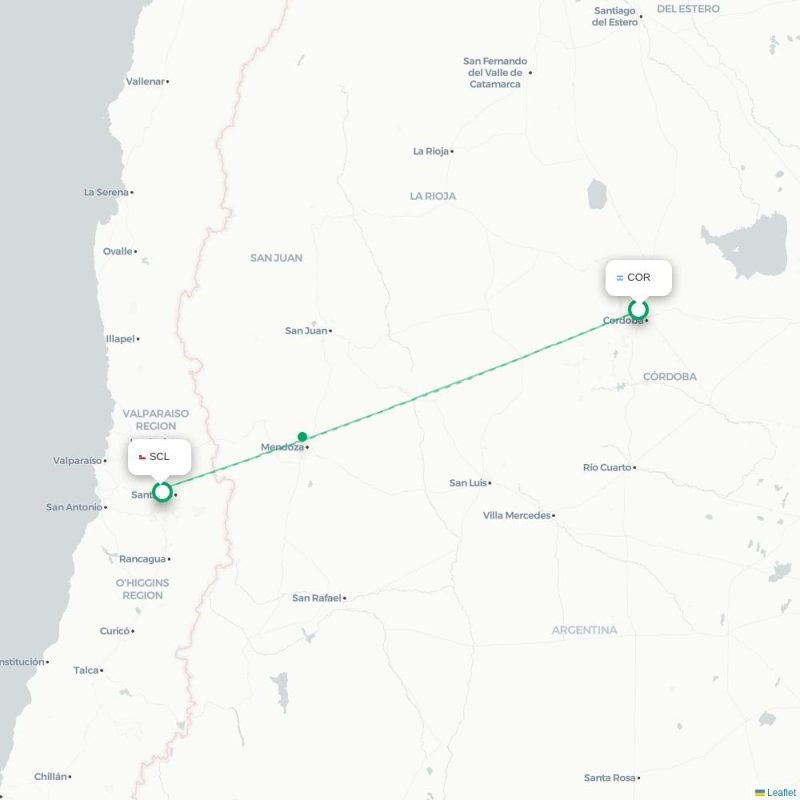COR - SCL route map