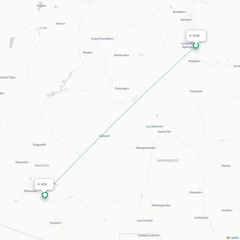 COS - AZA route map