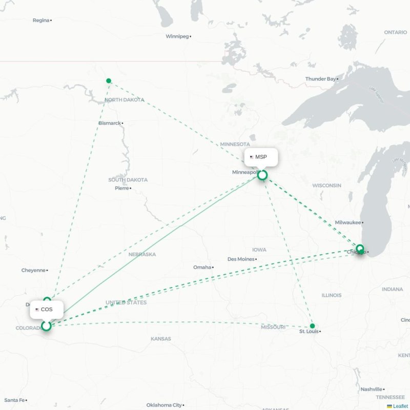 COS - MSP route map