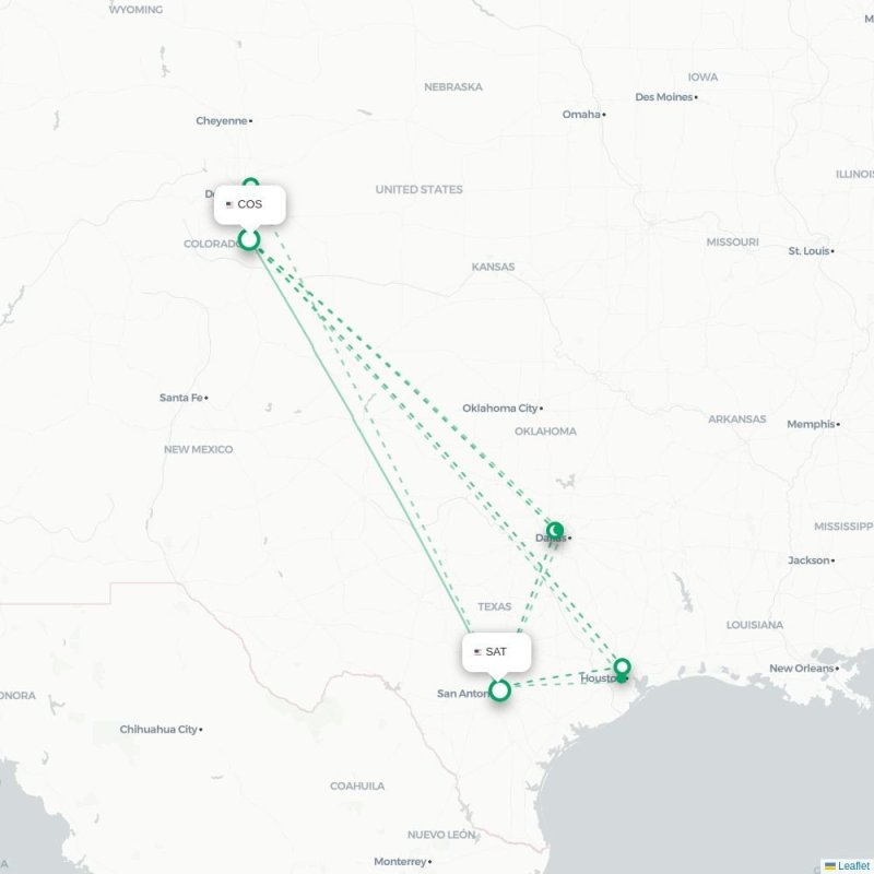 COS - SAT route map