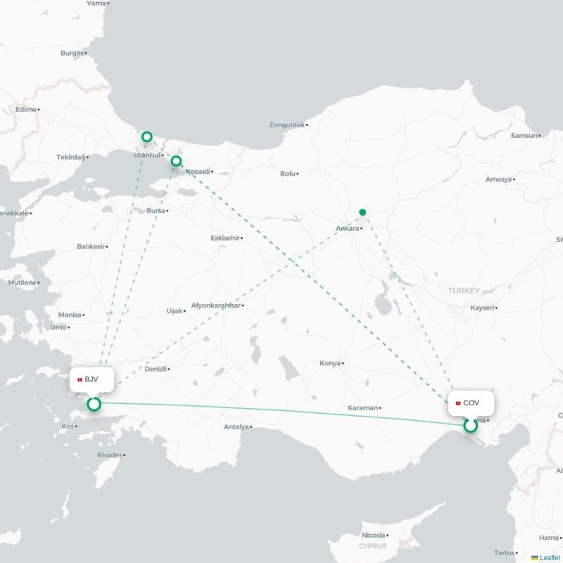 COV - BJV route map