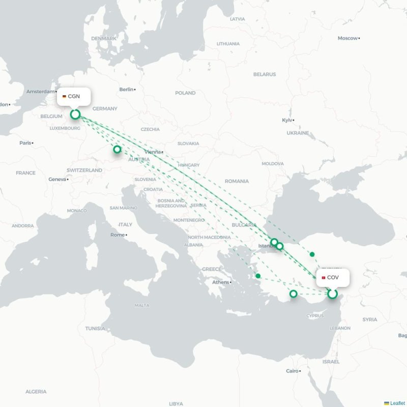 COV - CGN route map
