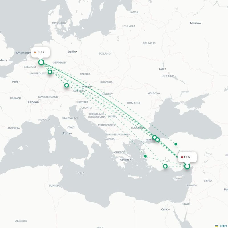 COV - DUS route map