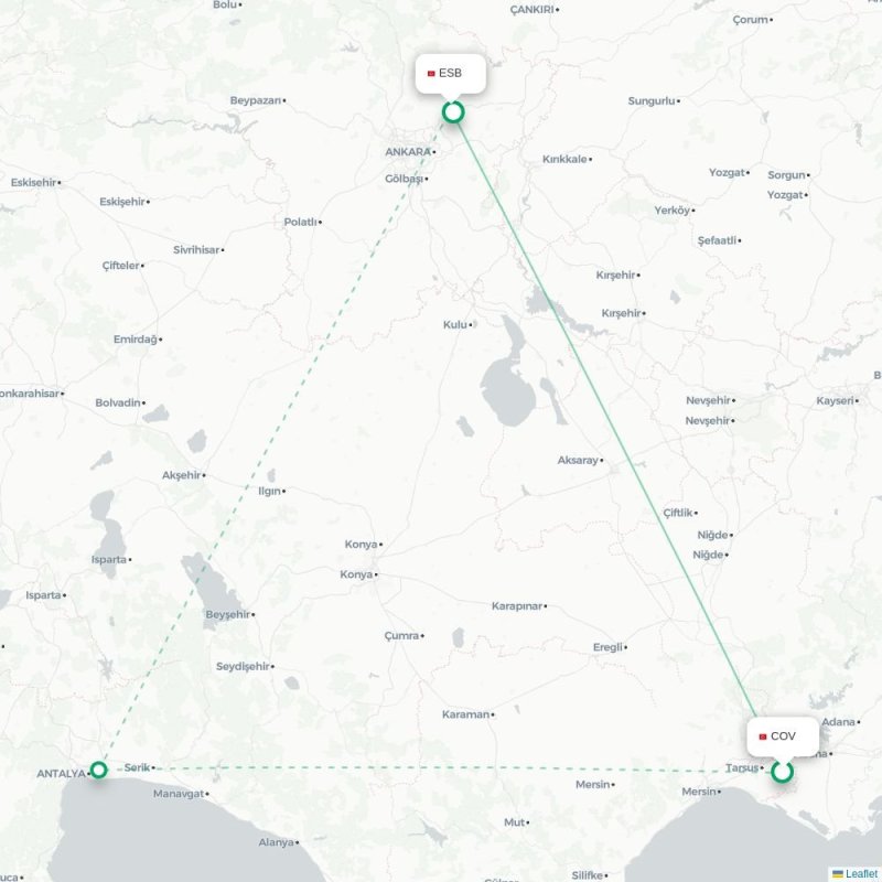 COV - ESB route map
