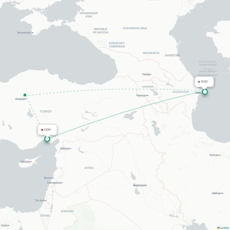COV - GYD route map