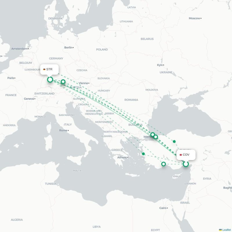 COV - STR route map