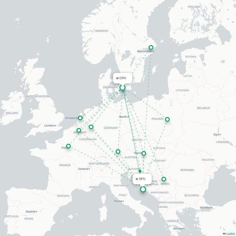 CPH - SPU route map