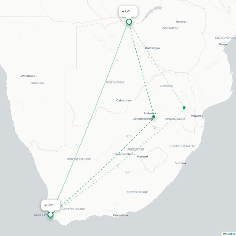 CPT - LVI route map