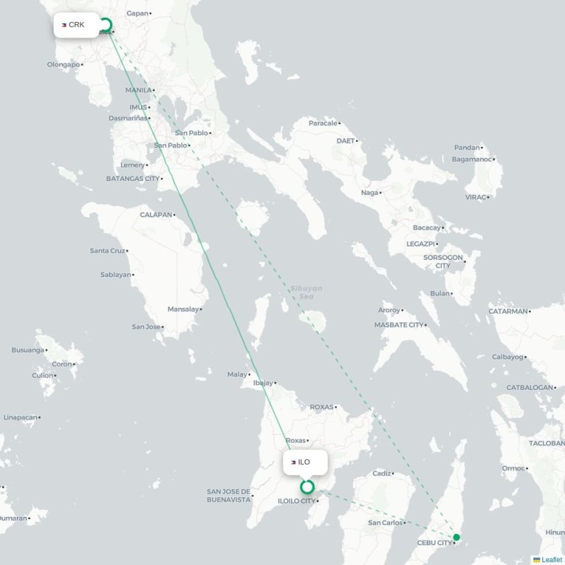 CRK - ILO route map