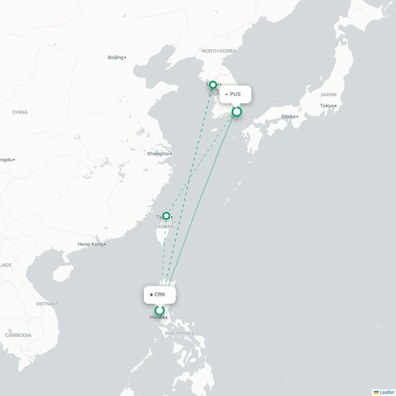 CRK - PUS route map