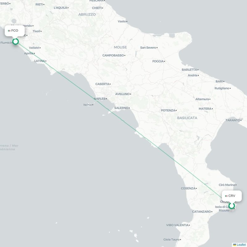 CRV - FCO route map