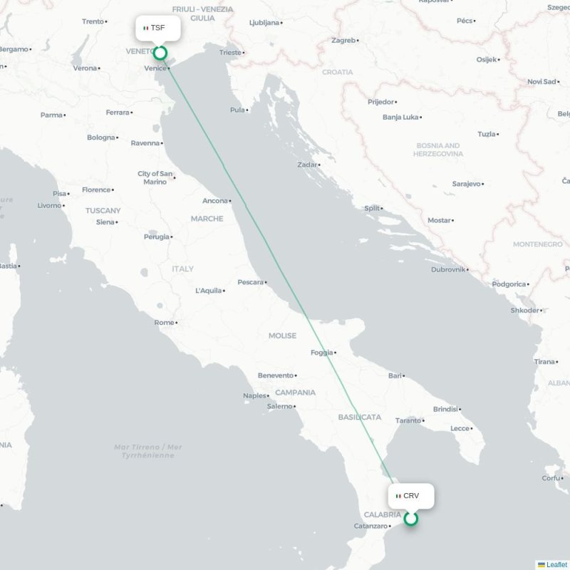 CRV - TSF route map