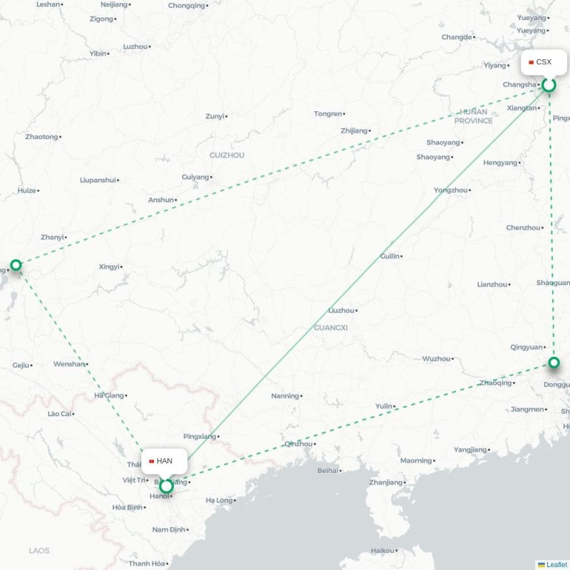 CSX - HAN route map