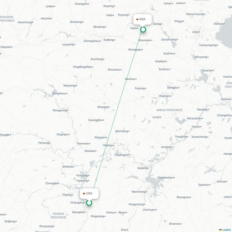 CSX - HZA route map