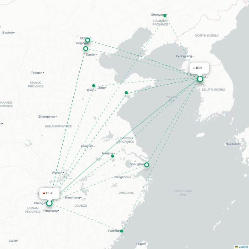 CSX - ICN route map