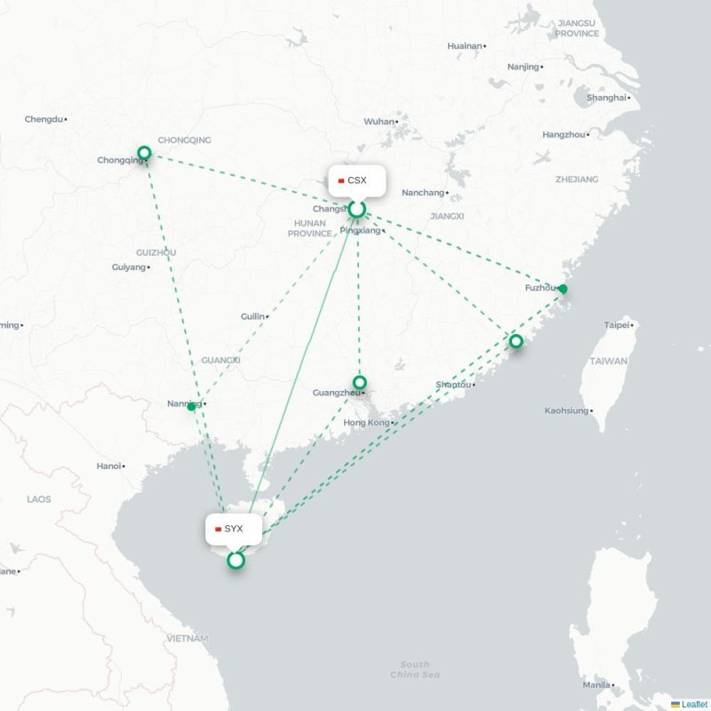 CSX - SYX route map
