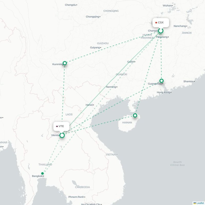 CSX - VTE route map
