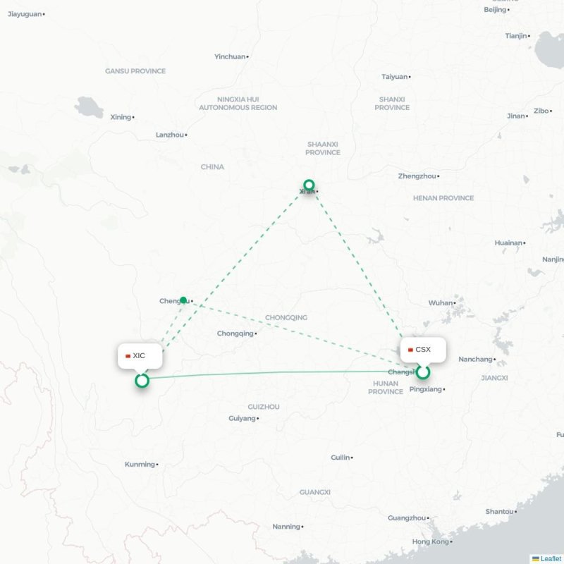 CSX - XIC route map