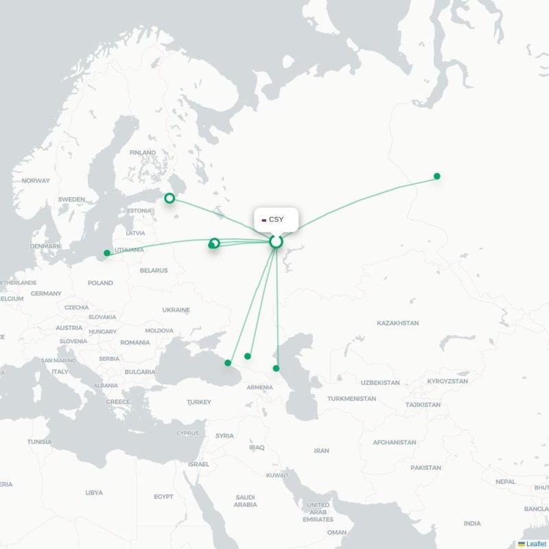 CSY - SGC route map