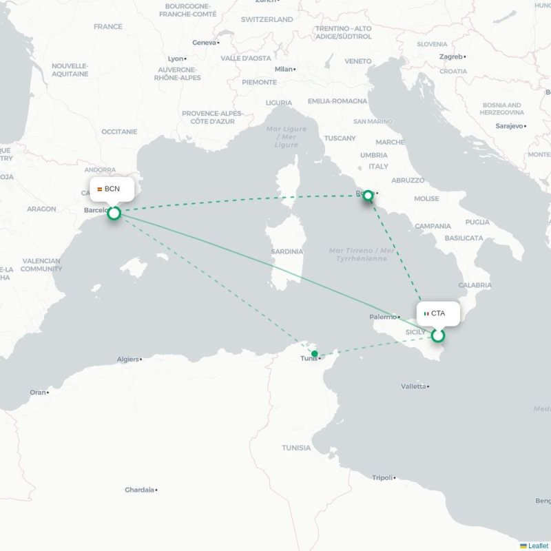 CTA - BCN route map