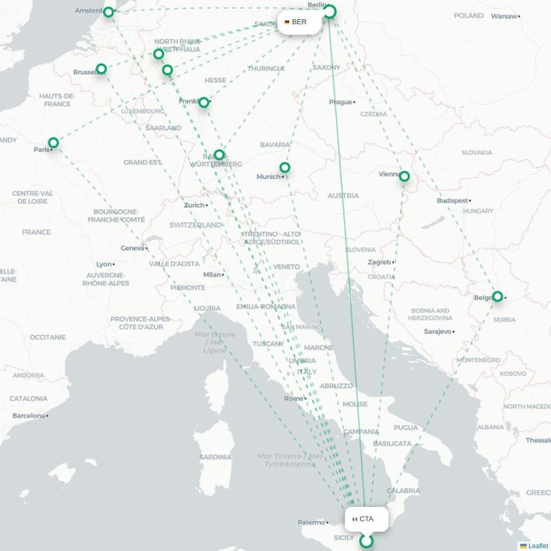 CTA - BER route map