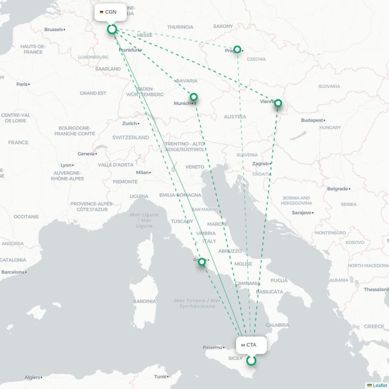 CTA - CGN route map